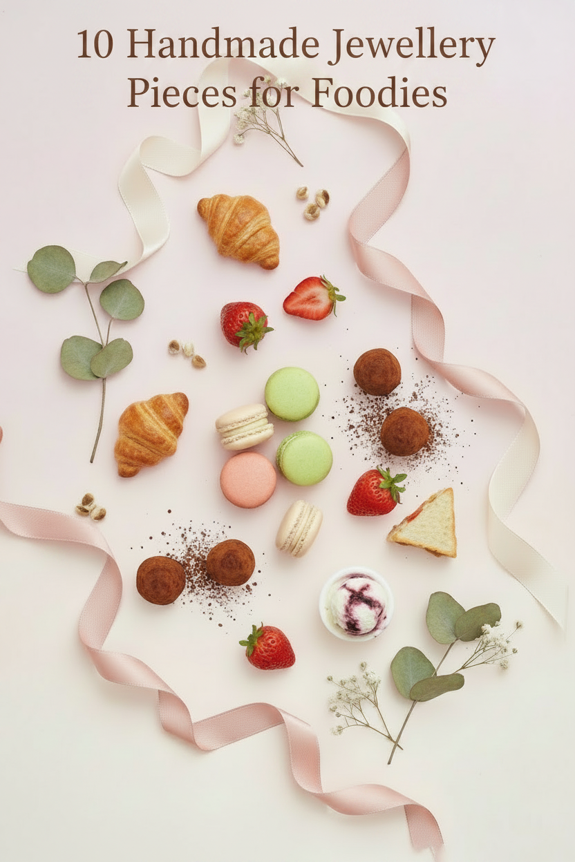 10 handmade miniature food jewellery pieces for foodies — polymer clay necklaces, earrings and bracelets by Crystal Seahorse Jewellery
