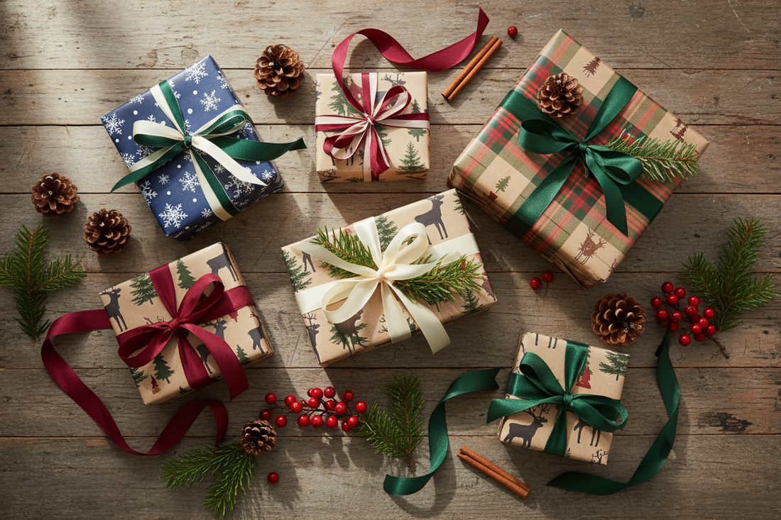 Christmas gifts wrapped and ready for the festive season 