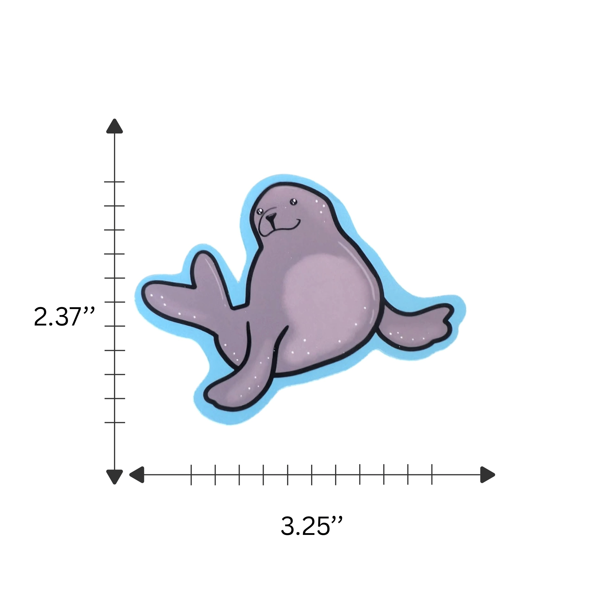 Kawaii Seal Sticker | Matte Vinyl | Laptop Sticker | Cute Ocean Sticker