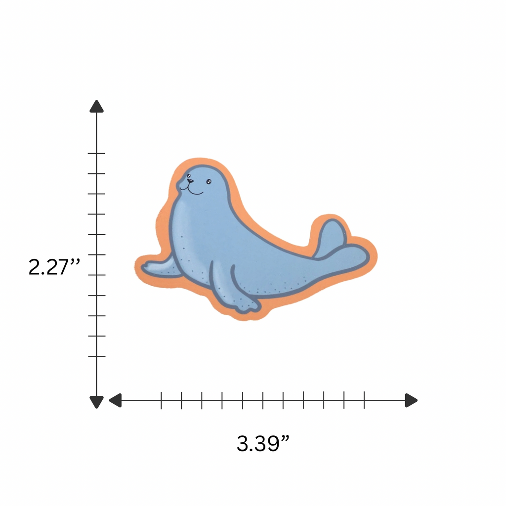 Kawaii Seal Sticker | Matte Vinyl | Laptop Sticker | Cute Ocean Sticker