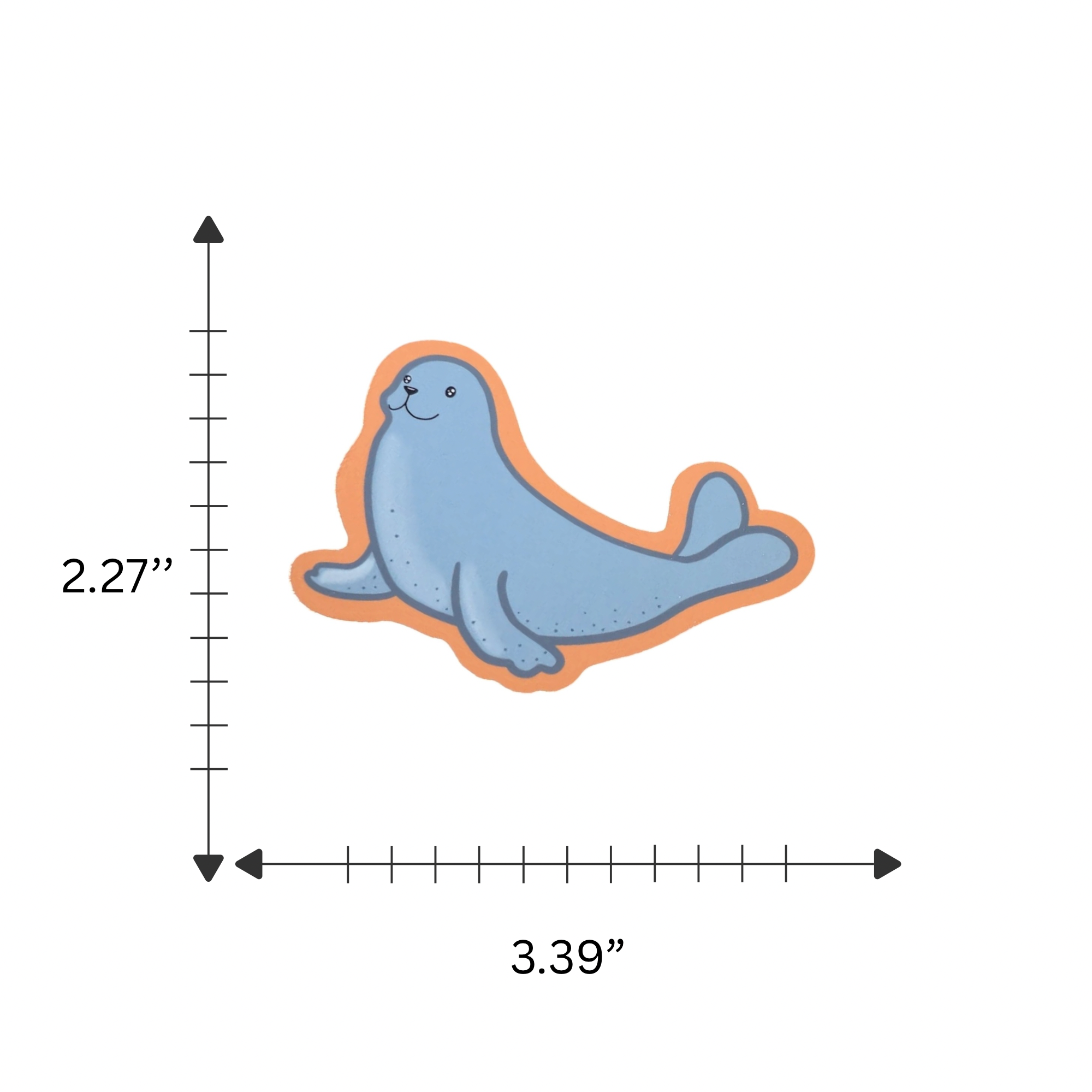 Kawaii Seal Sticker | Matte Vinyl | Laptop Sticker | Cute Ocean Sticker