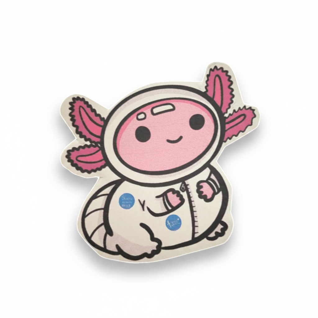 Kawaii Axolotl Astronaut Sticker
