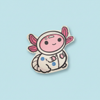 Kawaii Axolotl Astronaut Sticker