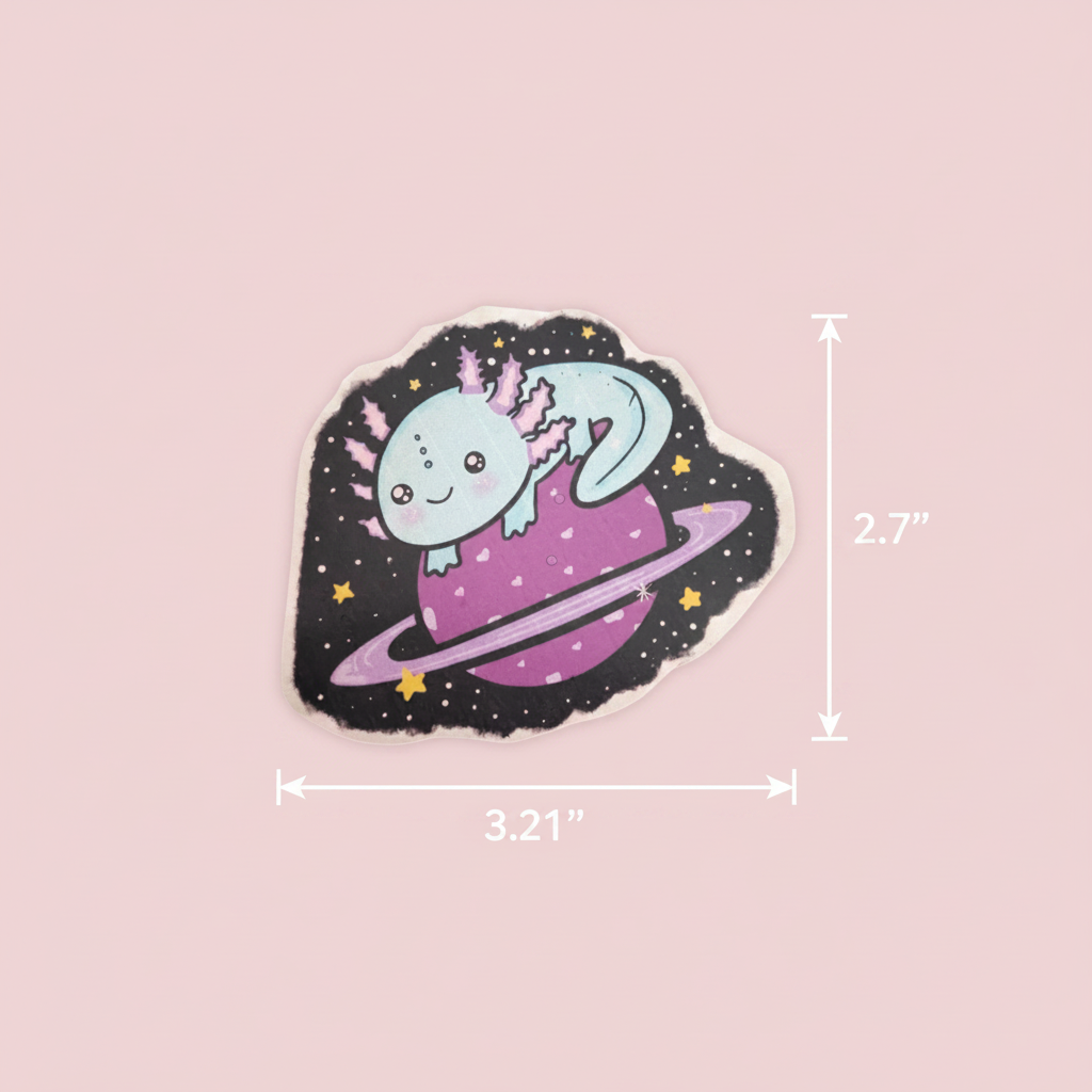 Kawaii Space Axolotl Sticker