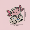 Kawaii Axolotl Astronaut Sticker