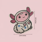 Kawaii Axolotl Astronaut Sticker