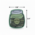 Pickle Jar Sticker, Kawaii Food Vinyl Sticker, Funny Gift For Pickle Lovers