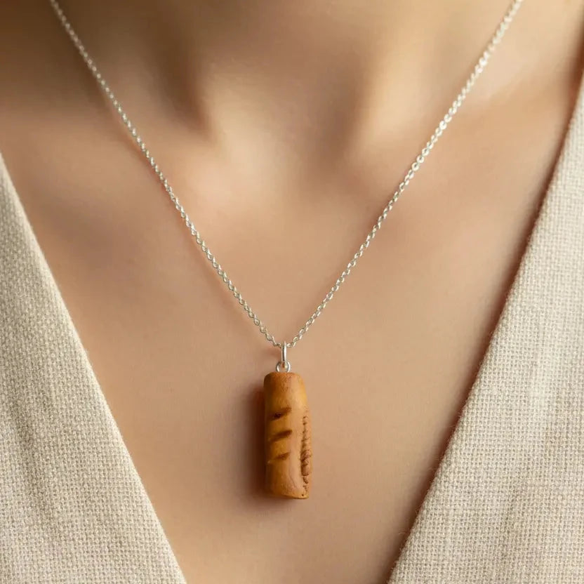 Sausage Roll & Cornish Pasty Necklace, Miniature Food Jewellery, Polymer Clay Pendant