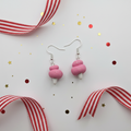 Candy Floss Earrings, Circus Jewellery, Handmade Polymer Clay, Gift For Her