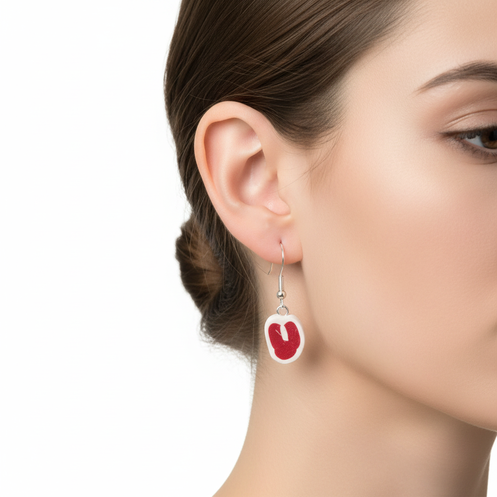 raw steak earrings polymer clay food jewellery 