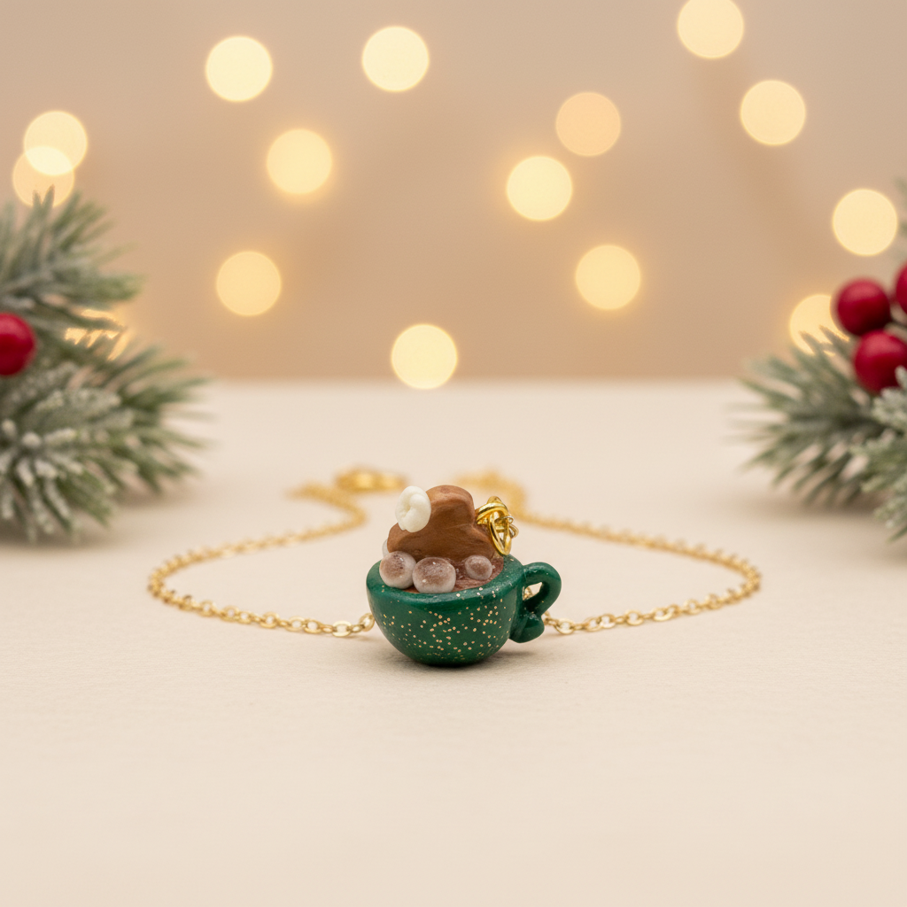 Gingerbread Man Necklace