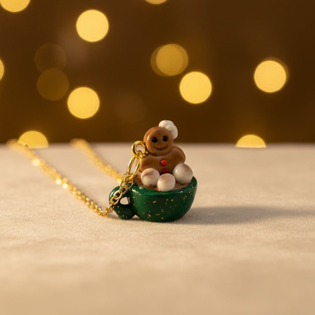 Gingerbread Man Necklace