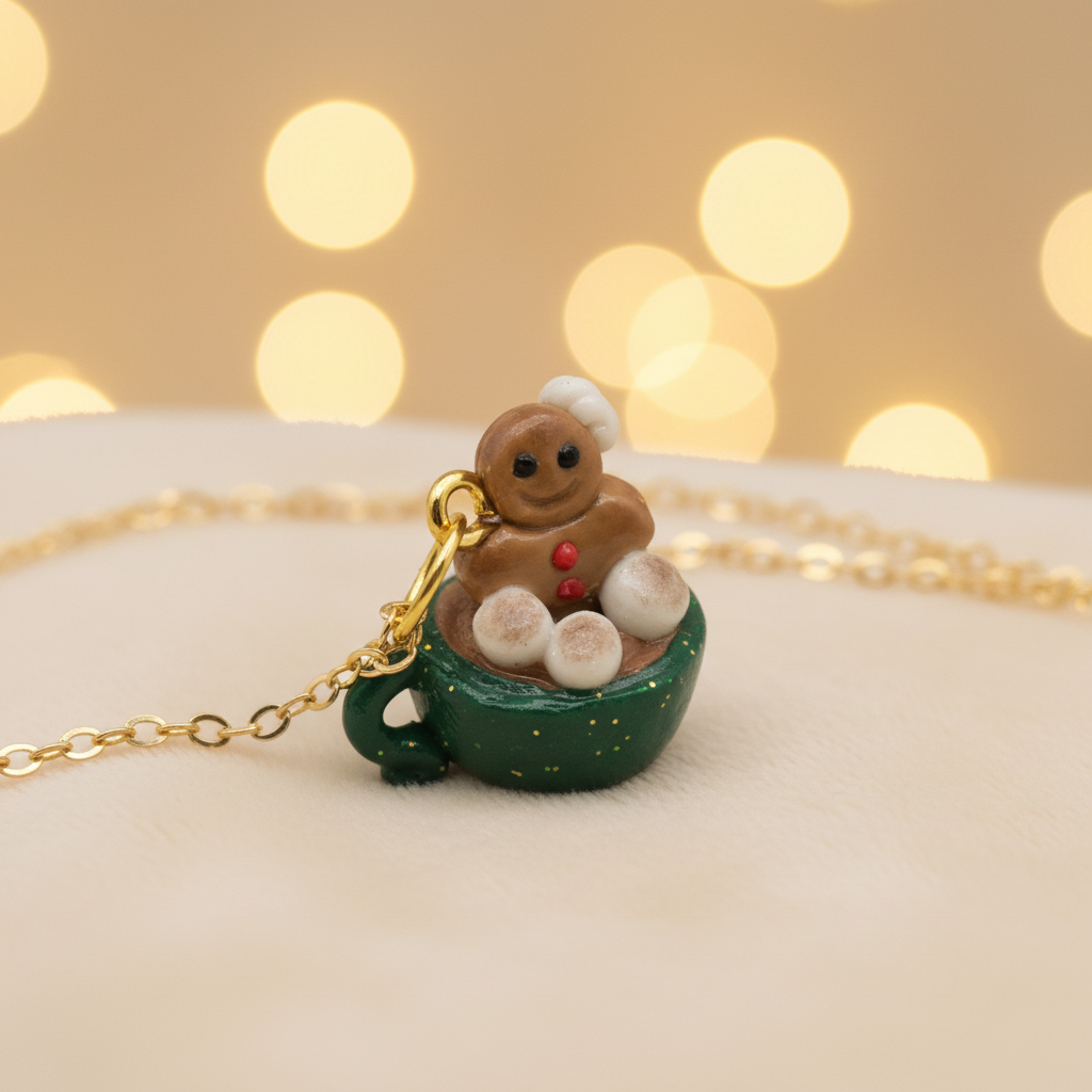 Gingerbread Man Necklace
