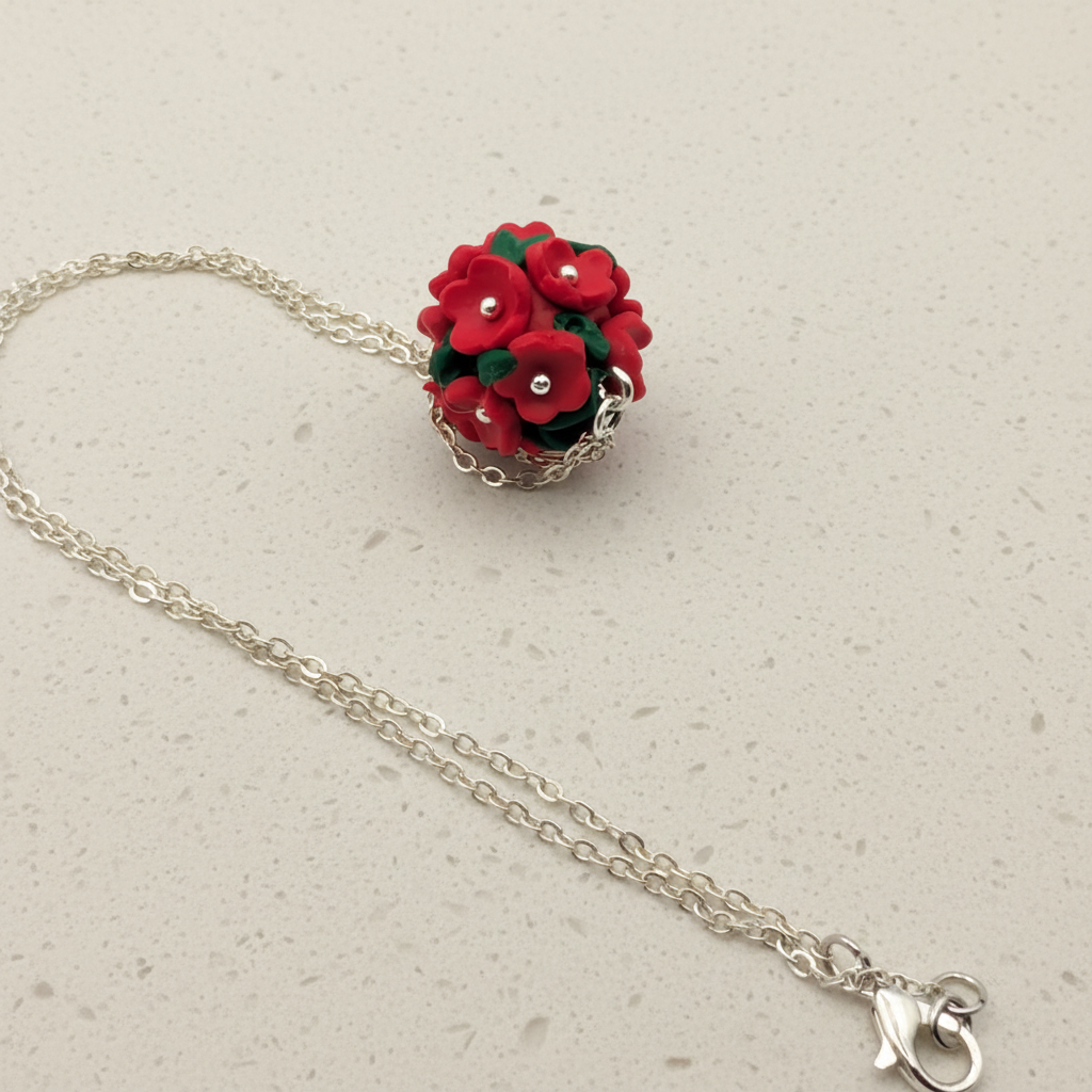 Christmas Flower Necklace