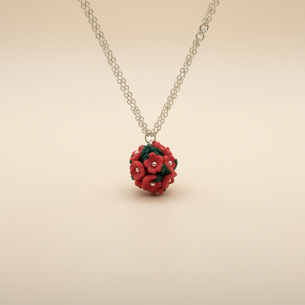 Christmas Flower Necklace