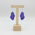 Purple Glitter Resin Earrings, Druzy Crystal Inspired Jewellery, Sparkle Dangle Earrings, Gift For Her