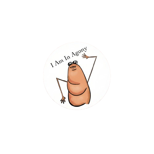 Marcus The Worm Sticker – I'm In Agony Glossy Die Cut Decal