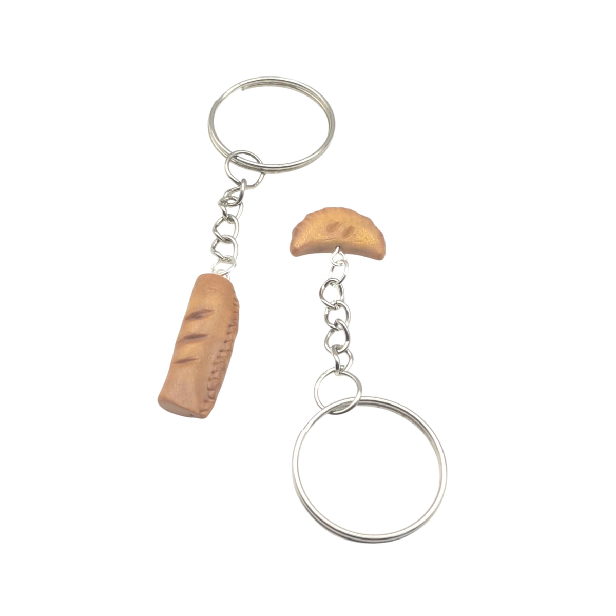 Polymer clay food keyrings handmade miniature food gift 