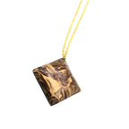 Rose Gold Velvet Resin Necklace