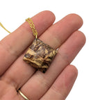 Rose Gold Velvet Resin Necklace