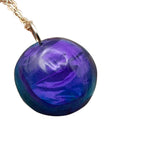 Purple Resin Dome Necklace