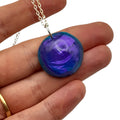 Purple Resin Dome Necklace
