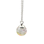 Aurora Bubble Glass Orb Necklace, Iridescent Glass Pendant, Magical Handmade Jewellery, Gift For Her