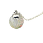Aurora Bubble Glass Orb Necklace, Iridescent Glass Pendant, Magical Handmade Jewellery, Gift For Her