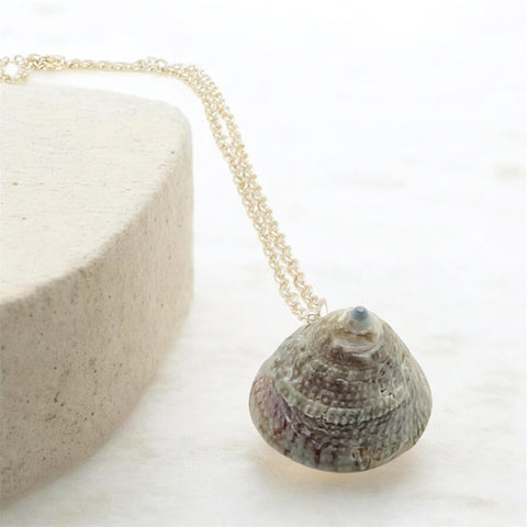 Turban Snail Shell Necklace | Real Natural Shell Pendant | Handmade Coastal Jewellery