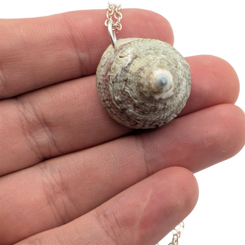 Turban Snail Shell Necklace | Real Natural Shell Pendant | Handmade Coastal Jewellery