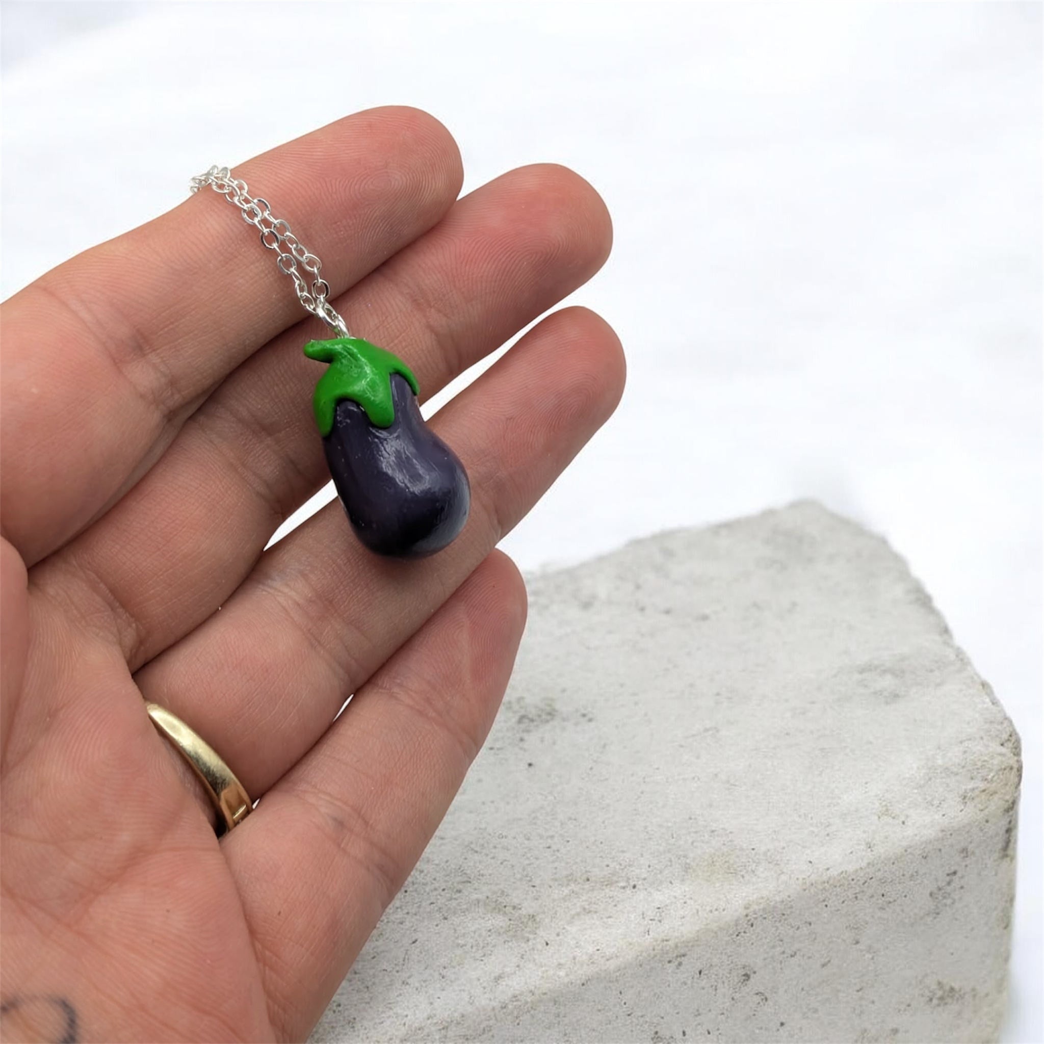 Aubergine Necklace | Polymer Clay Jewellery