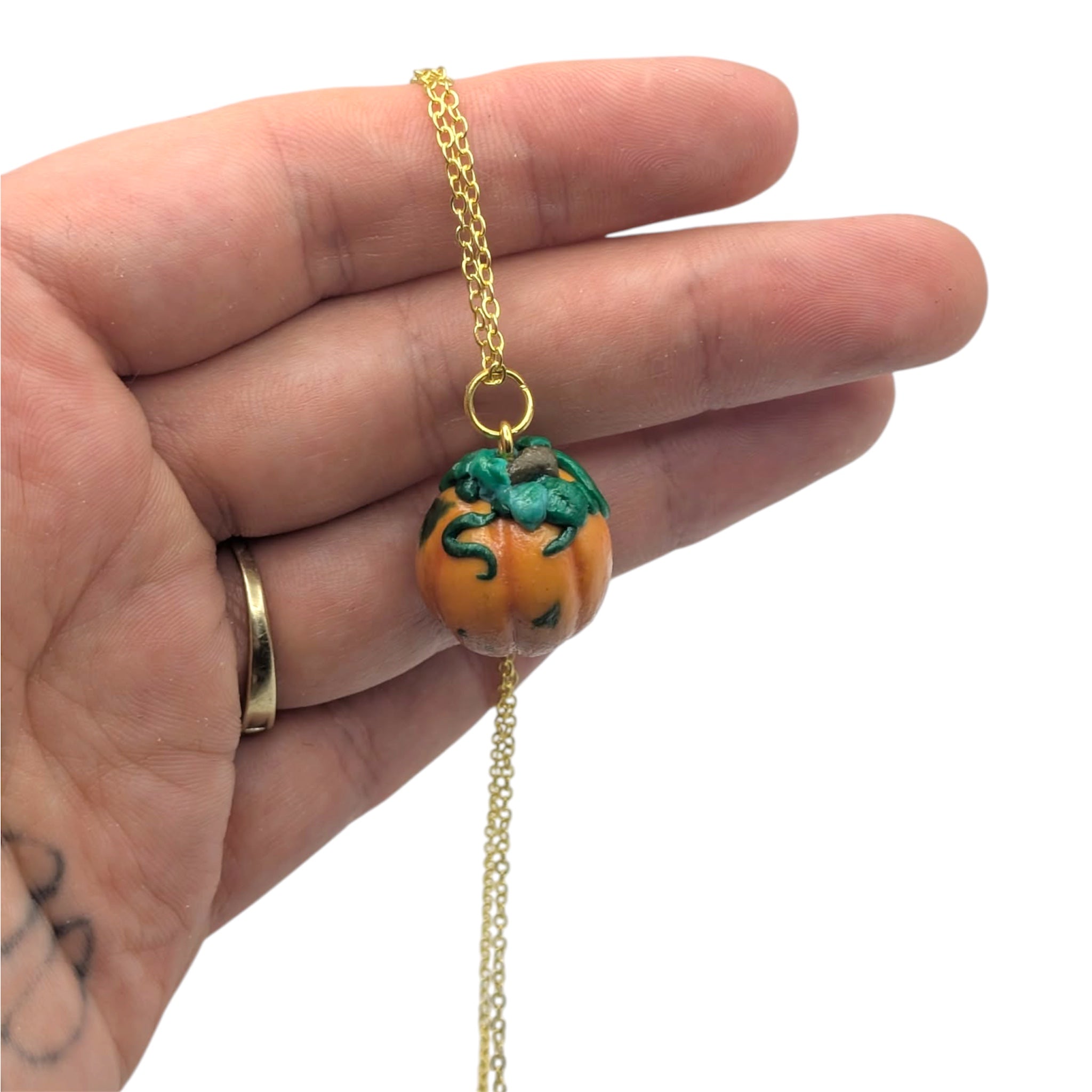 Pumpkin Necklace | Polymer Clay Jewellery