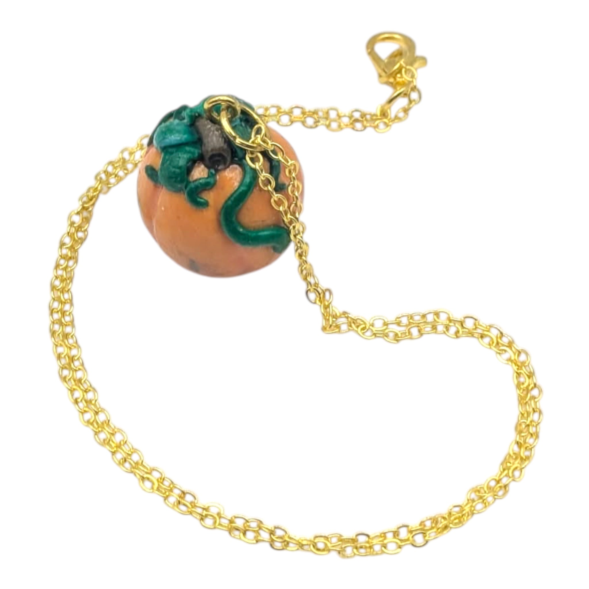 Pumpkin Necklace | Polymer Clay Jewellery