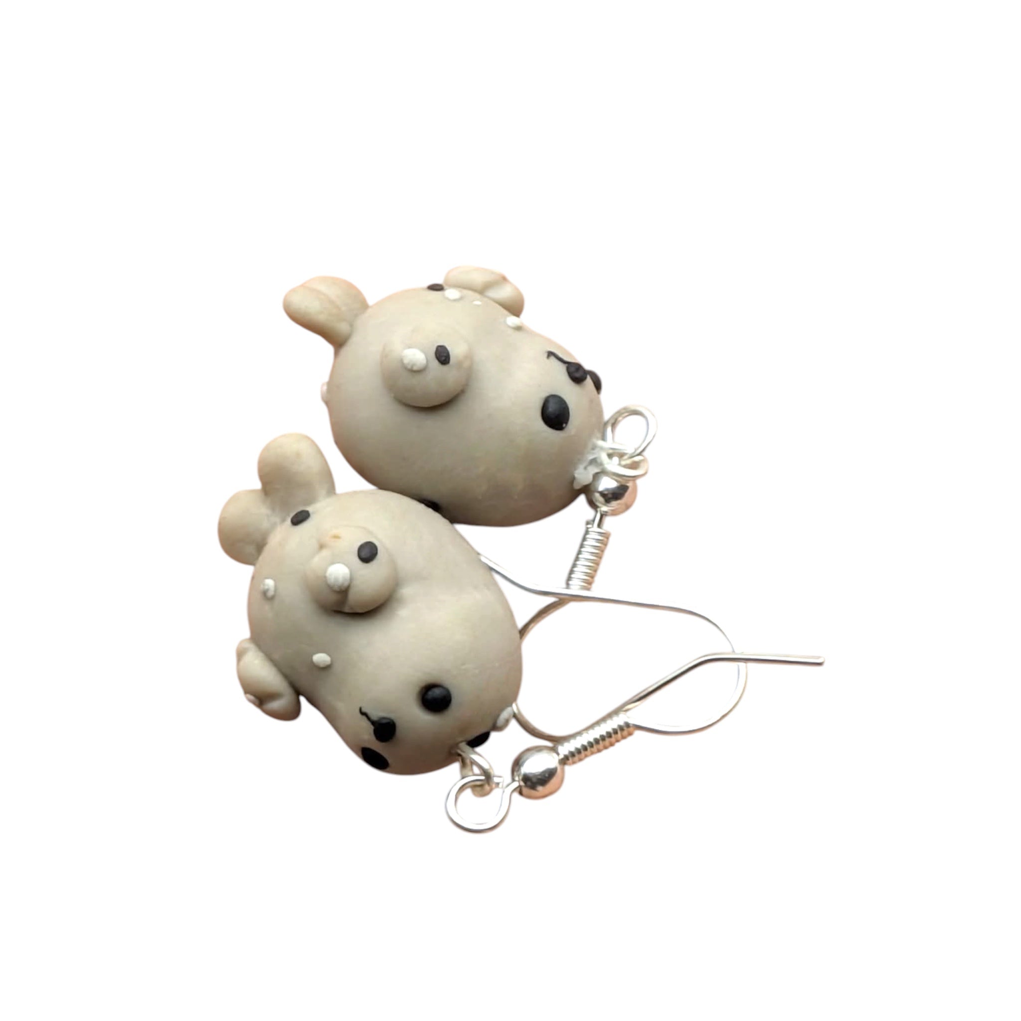 Chubby Seal Dangle Earrings | Handmade Polymer Clay Kawaii Jewellery