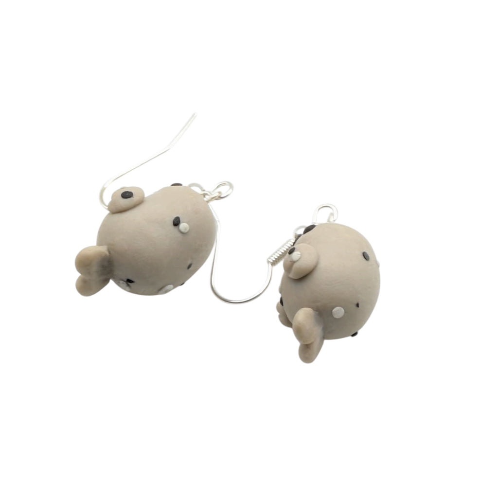 Chubby Seal Dangle Earrings | Handmade Polymer Clay Kawaii Jewellery