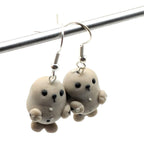 Chubby Seal Dangle Earrings | Handmade Polymer Clay Kawaii Jewellery