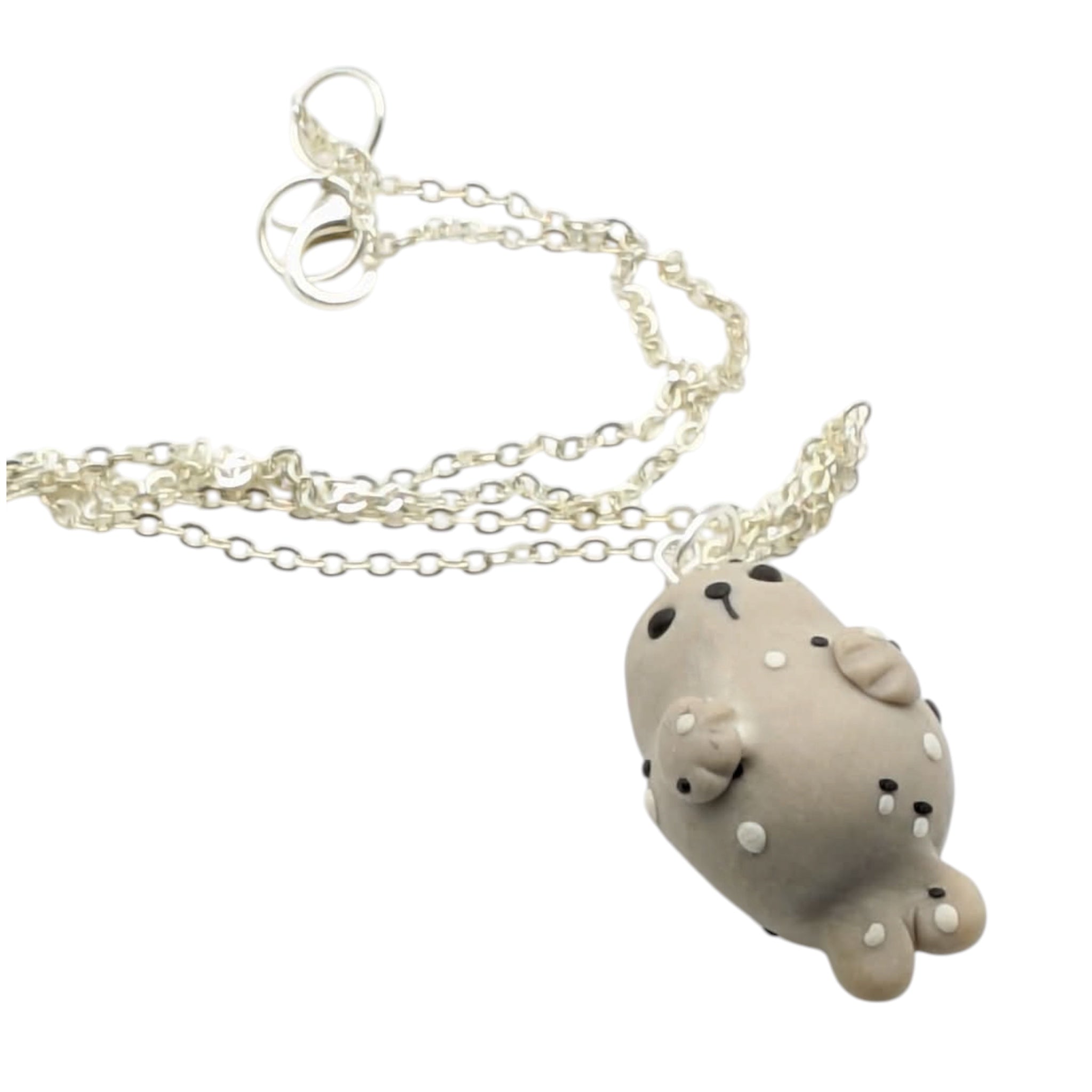 Chubby Seal Pendant Necklace | Handmade Polymer Clay Kawaii Jewellery