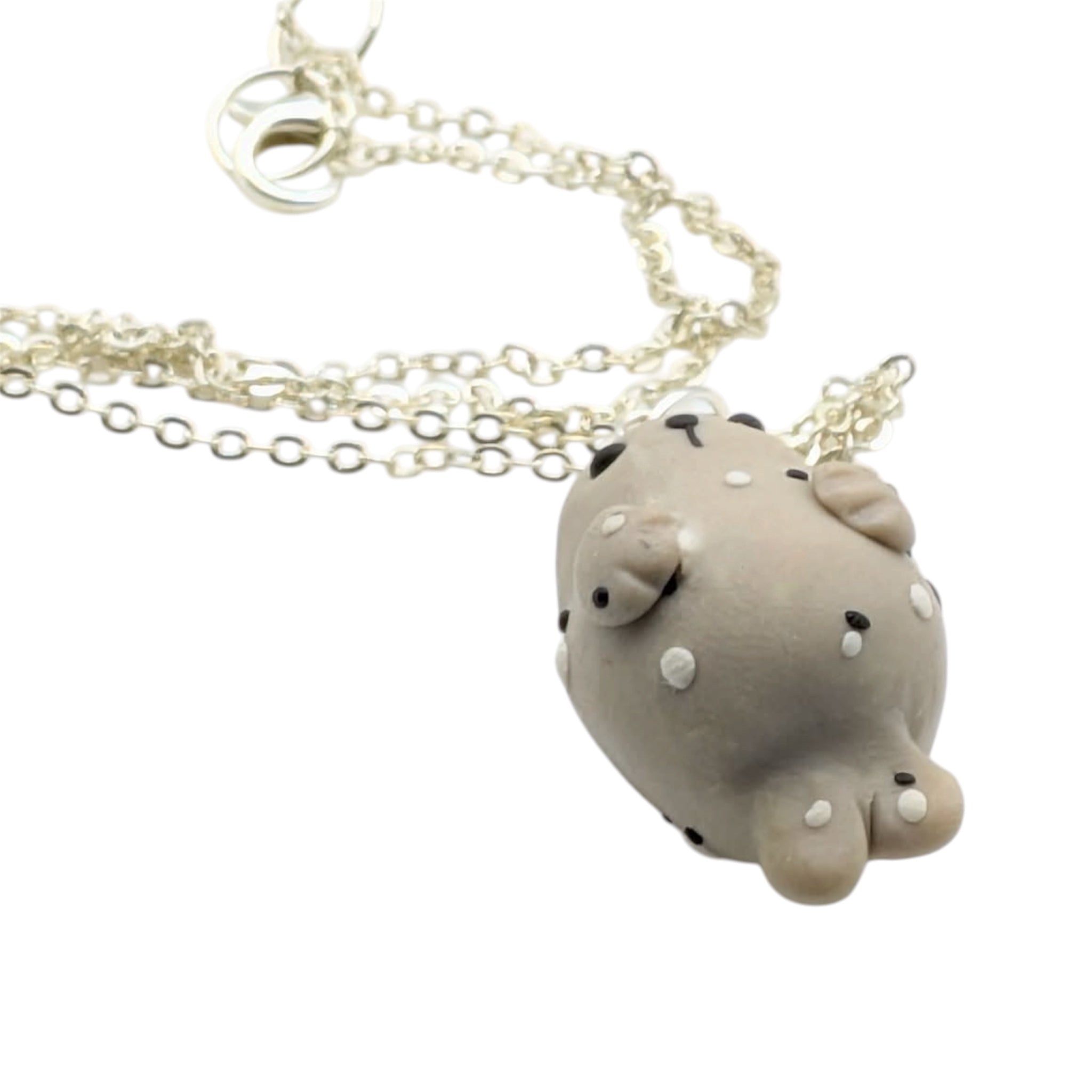 Chubby Seal Pendant Necklace | Handmade Polymer Clay Kawaii Jewellery