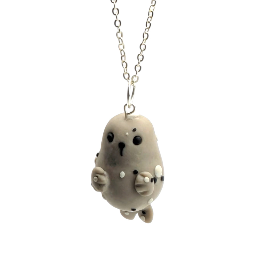 Chubby Seal Pendant Necklace | Handmade Polymer Clay Kawaii Jewellery