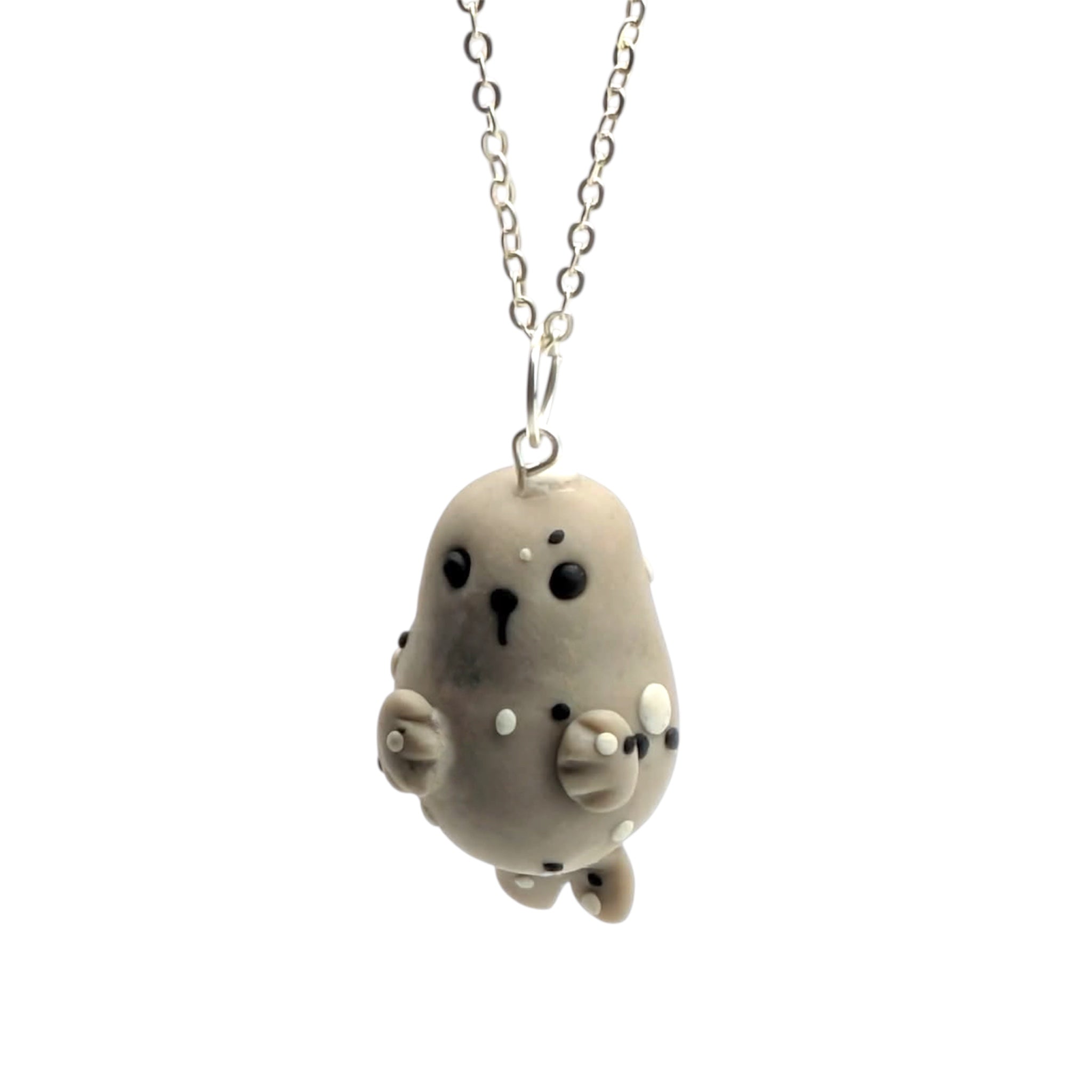 Chubby Seal Pendant Necklace | Handmade Polymer Clay Kawaii Jewellery
