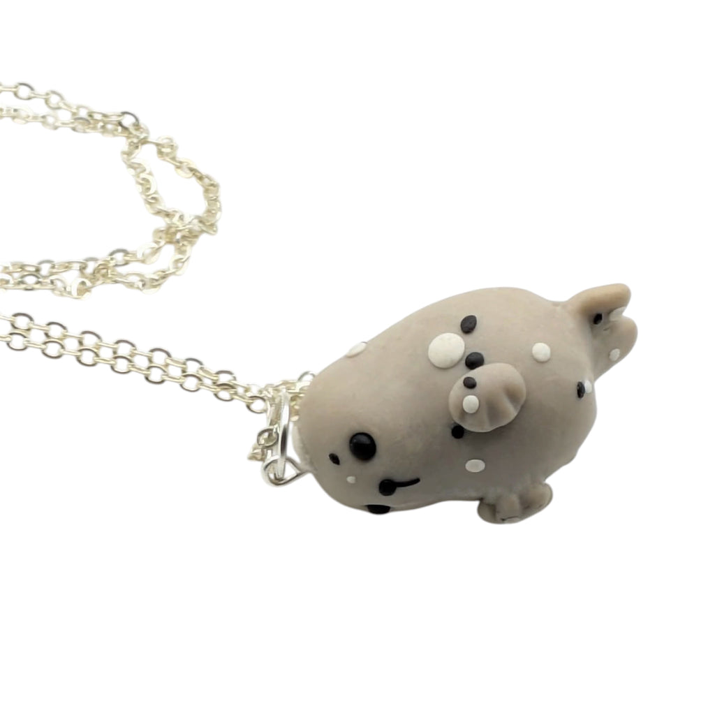 Chubby Seal Pendant Necklace | Handmade Polymer Clay Kawaii Jewellery