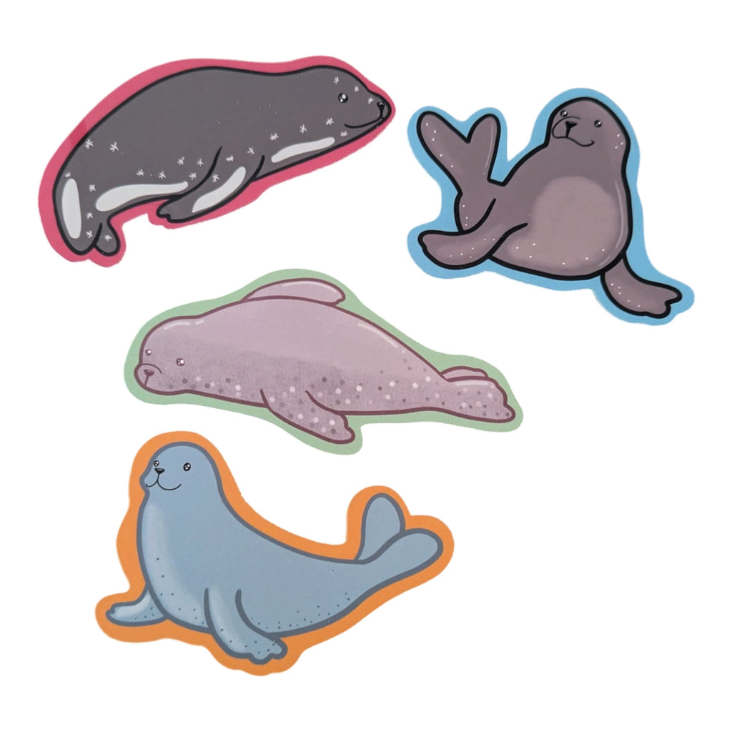 Kawaii Seal Sticker, Cute Ocean Animal Vinyl Decal, Matte Laptop Sticker, Novelty Gift