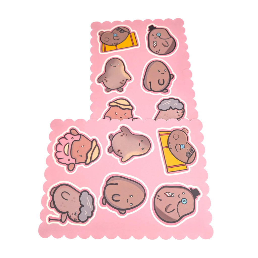 Kawaii Potato Sticker Sheet