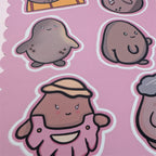 Kawaii Potato Sticker Sheet