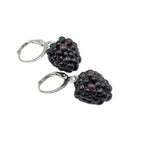 Blackberry Earrings, Cottagecore Fruit Jewellery, Polymer Clay Dangle Earrings, Nature Gift For Her