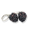 Blackberry Earrings, Cottagecore Fruit Jewellery, Polymer Clay Dangle Earrings, Nature Gift For Her