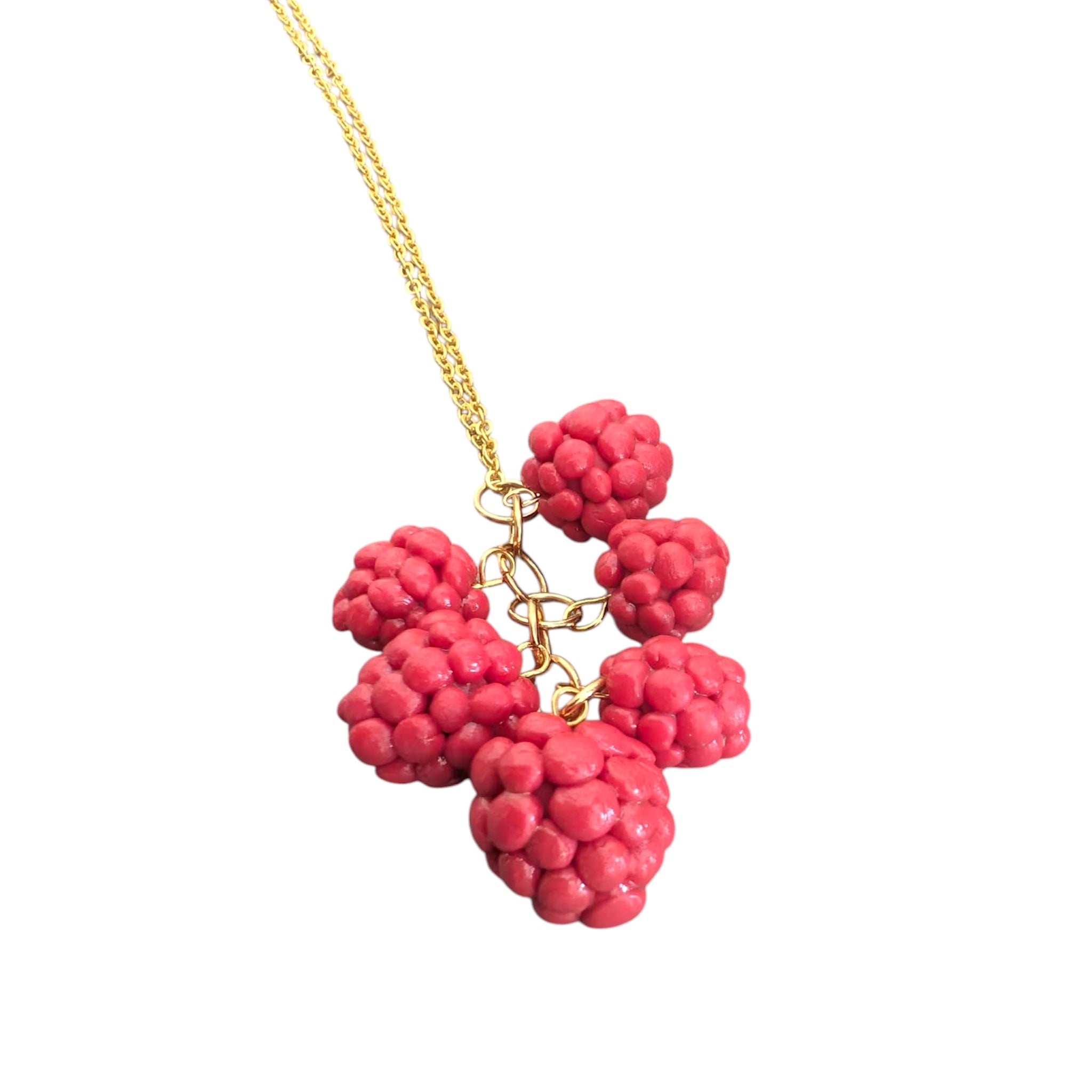 Raspberry Cluster Necklace