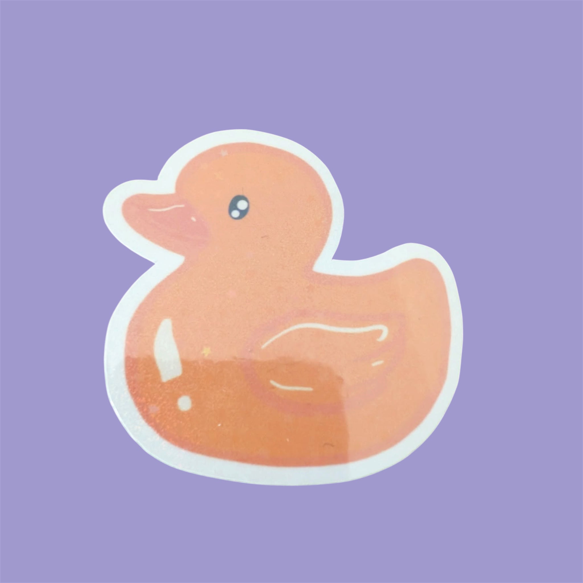 Vinyl Laminated Rubber Duck Sticker, Cute Duck Sticker, Waterproof Sticker, Laptop Sticker, Gift For Her