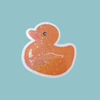Vinyl Laminated Rubber Duck Sticker, Cute Duck Sticker, Waterproof Sticker, Laptop Sticker, Gift For Her