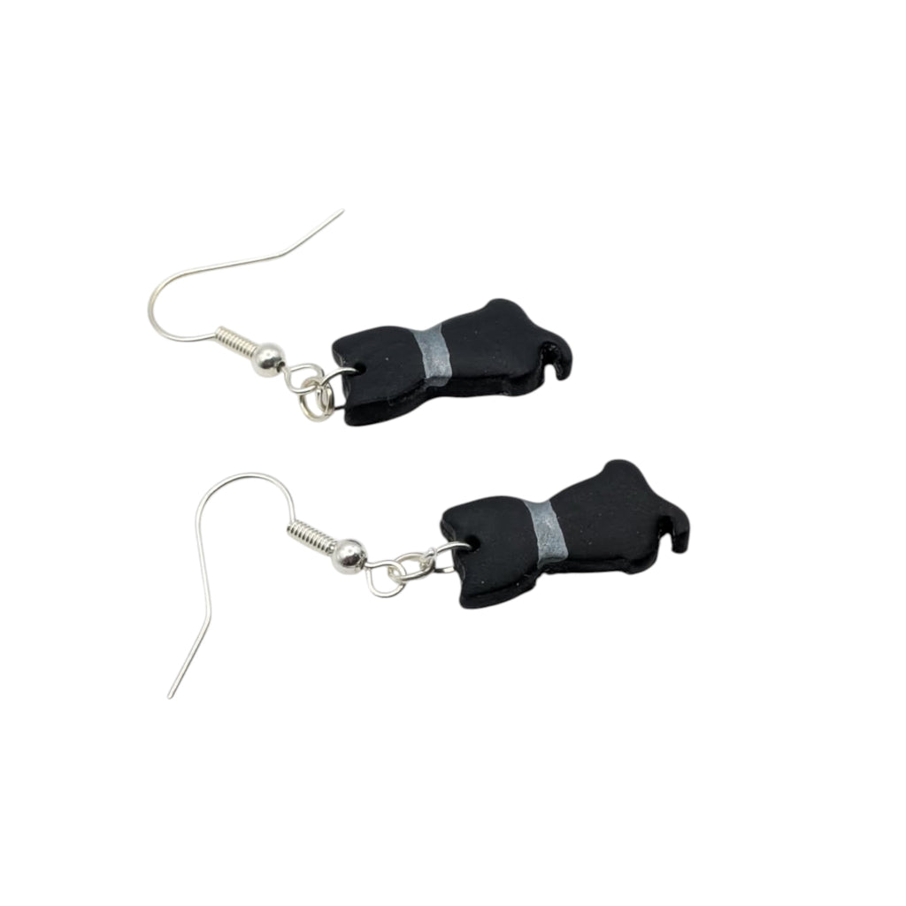 Black Cat Polymer Clay Earrings